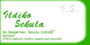 ildiko sekula business card